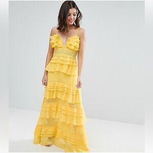 True Decadence Yellow Petite Maxi Dress